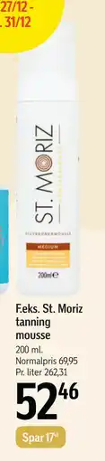 Føtex St. Moriz tanning mousse tilbud
