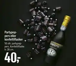 Føtex Partypoppers eller konfettiflasker tilbud