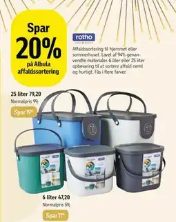 Føtex Spar 20% på Albula affaldssortering tilbud