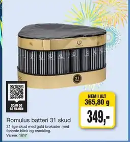 Harald Nyborg Romulus batteri 31 skud tilbud