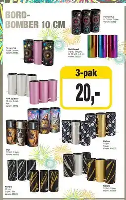 Harald Nyborg BORDBOMBER 10 CM tilbud