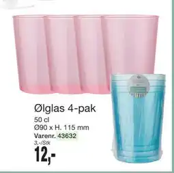 Harald Nyborg Ølglas 4-pak tilbud