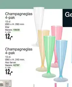 Harald Nyborg Champagneglas 4-pak tilbud