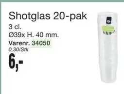 Harald Nyborg Shotglas 20-pak tilbud