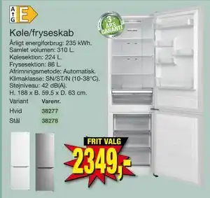 Køle/fryseskab