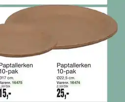 Harald Nyborg Paptallerken 10-pak tilbud