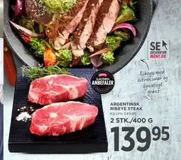MENY ARGENTINSK RIBEYE STEAK tilbud