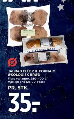 MENY JALM&B ELLER IL FORNAIO ØKOLOGISK BRØD tilbud