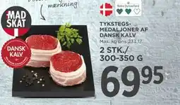 MENY TYKSTEGSMEDALJONER AF DANSK KALV tilbud