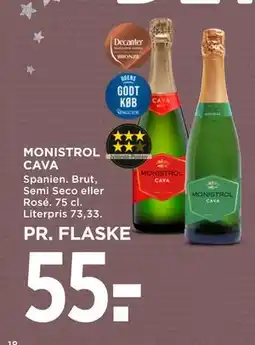 MENY MONISTROL CAVA tilbud