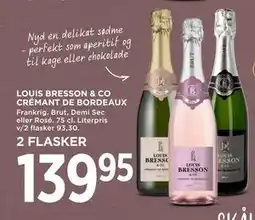 MENY LOUIS BRESSON & CO CRÉMANT DE BORDEAUX tilbud