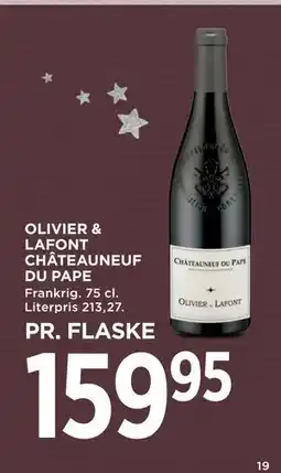 MENY OLIVIER & LAFONT CHÂTEAUNEUF DU PAPE tilbud