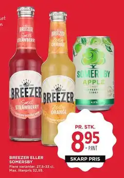 MENY BREEZER ELLER SOMERSBY tilbud