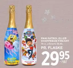 MENY PAW PATROL ELLER SVAMPEBOB FIRKANT tilbud