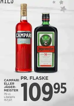 MENY CAMPARI ELLER JÄGERMEISTER tilbud