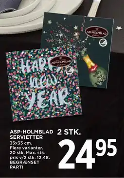MENY ASP-HOLMBLAD SERVIETTER tilbud