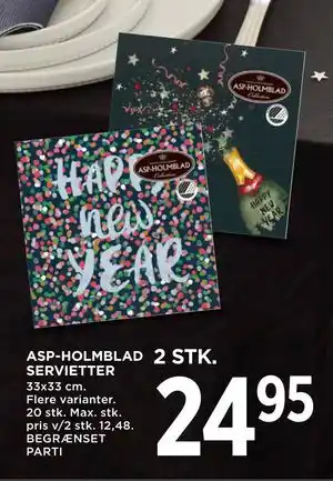 MENY ASP-HOLMBLAD SERVIETTER tilbud