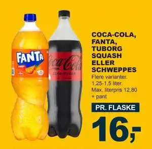 COCA-COLA, FANTA, TUBORG SQUASH ELLER SCHWEPPES