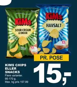 Let-Køb KIMS CHIPS ELLER SNACKS tilbud