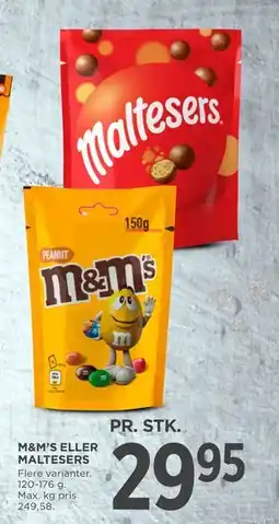 MENY M&M’S ELLER MALTESERS tilbud