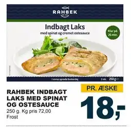 Let-Køb RAHBEK INDBAGT LAKS MED SPINAT OG OSTESAUCE tilbud