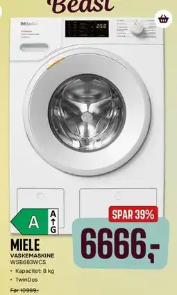 Skousen Miele vaskemaskine tilbud