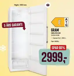 Skousen Gram køleskab tilbud