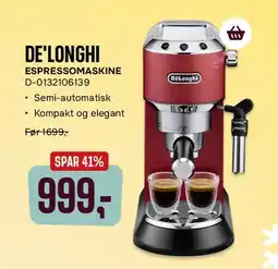 Skousen DE'LONGHI ESPRESSOMASKINE D-0132106139 tilbud