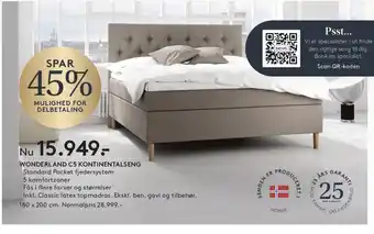 SENG WONDERLAND C5 KONTINENTALSENG tilbud