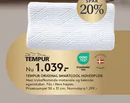 SENG TEMPUR ORIGINAL SMARTCOOL HOVEDPUDE tilbud