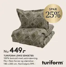 SENG TURIFORM LEWIS SENGETØJ tilbud