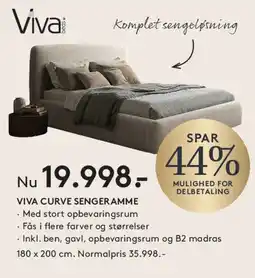 SENG VIVA CURVE SENGERAMME tilbud