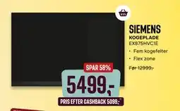 Skousen SIEMENS KOGEPLADE EX875HVC1E tilbud