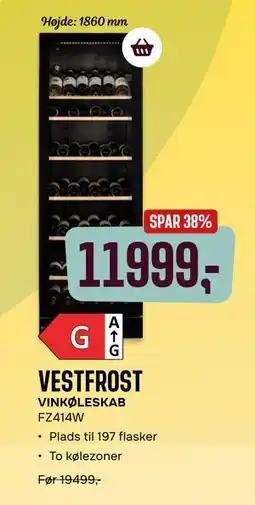 Skousen VESTFROST VINKØLESKAB FZ414W tilbud