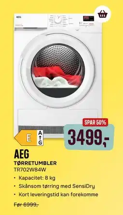 Skousen AEG TØRRETUMBLER TR702W84W tilbud