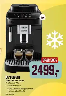 Skousen DE'LONGHI. ESPRESSOMASKINE. D-0132220046 tilbud