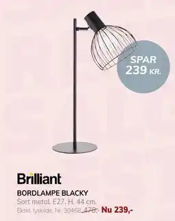 Daells Bolighus BORDLAMPE BLACKY tilbud