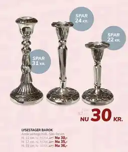 Daells Bolighus LYSESTAGER BAROK tilbud