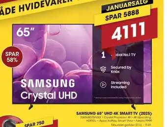 Samsung 65" uhd 4k smart tv (2025)