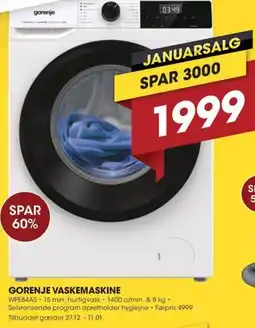 Punkt1 Gorenje vaskemaskine tilbud