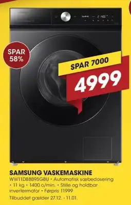 Punkt1 Samsung vaskemaskine tilbud