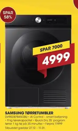 Punkt1 Samsung tørretumbler tilbud