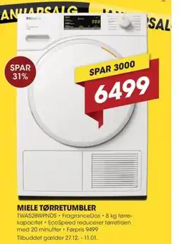 Punkt1 Miele tørretumbler tilbud