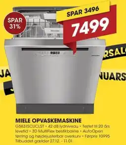 Punkt1 Miele opvaskemaskine tilbud