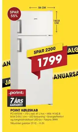 Punkt1 Point køleskab tilbud