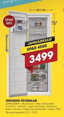 Punkt1 Grundig fryseskab tilbud
