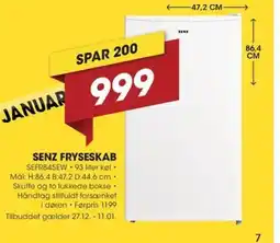 Punkt1 Senz fryseskab tilbud