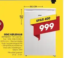 Punkt1 Senz køleskab tilbud