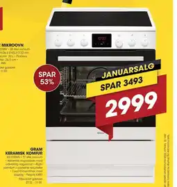 Punkt1 Gram keramisk komfur tilbud