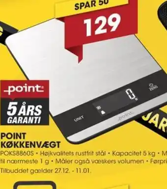 Punkt1 Point køkkenvægt tilbud